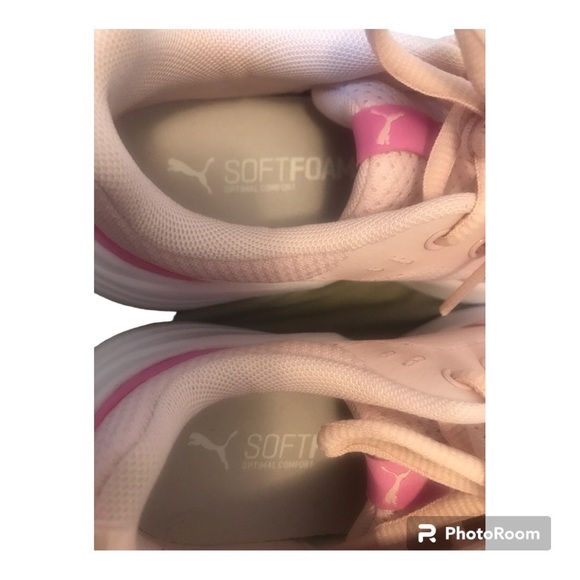PUMA Girl’s Kids Pink White Running Shoes Sneakers - Size 3 - Picture 5 of 6